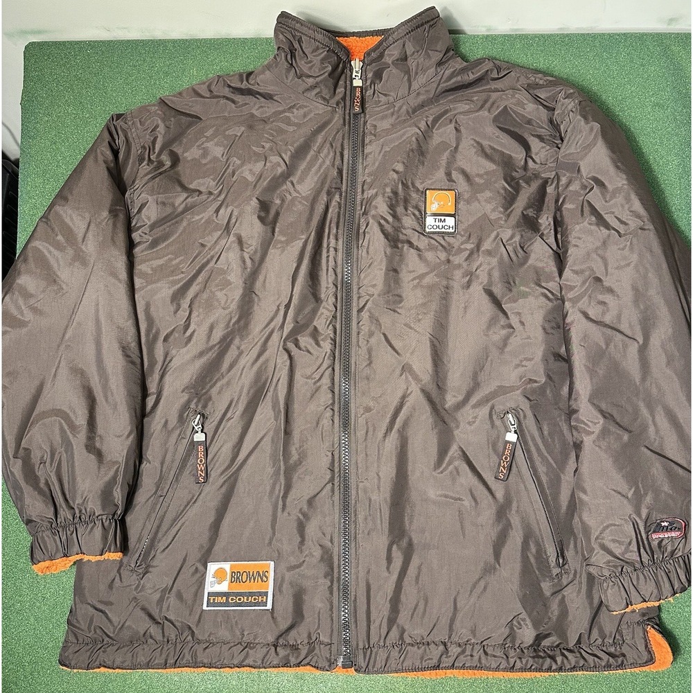 Vintage Cleveland Browns Tim Couch NFL Pro Star Jacket Coat • Men's Medium